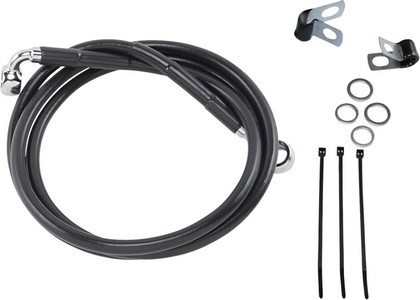 Drag Specialties Front Brake Line Black Vinyl Coated Stainless Steel E i gruppen Reservdelar & Tillbehr / Bromsar / Bromsslang / Bromsslang Softail hos Blixt&Dunder AB (17412548)