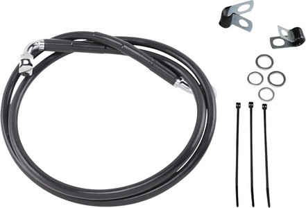 Drag Specialties Front Brake Line Black Vinyl Coated Stainless Steel L i gruppen Reservdelar & Tillbehr / Bromsar / Bromsslang / Bromsslang Dyna hos Blixt&Dunder AB (17412550)