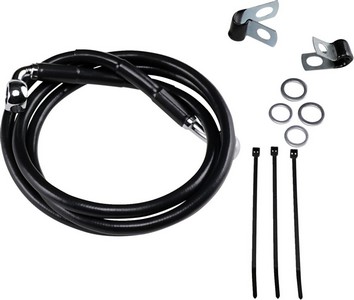 Drag Specialties Front Brake Line Black Vinyl Coated Stainless Steel E i gruppen Reservdelar & Tillbehr / Bromsar / Bromsslang / Bromsslang Dyna hos Blixt&Dunder AB (17412552)