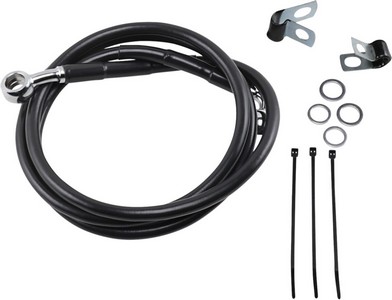 Drag Specialties Front Brake Line Black Vinyl Coated Stainless Steel E i gruppen Reservdelar & Tillbehr / Bromsar / Bromsslang / Bromsslang Dyna hos Blixt&Dunder AB (17412554)