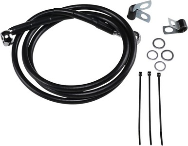 Drag Specialties Front Brake Line Black Vinyl Coated Stainless Steel E i gruppen Reservdelar & Tillbehr / Bromsar / Bromsslang / Bromsslang Dyna hos Blixt&Dunder AB (17412555)