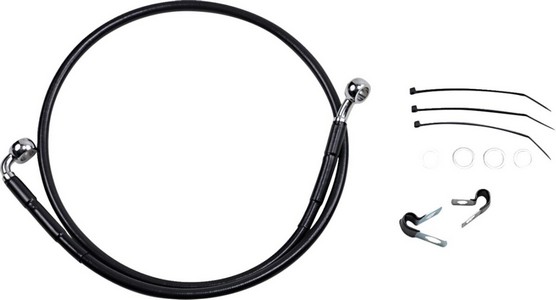 Drag Specialties Front Brake Line Black Vinyl Coated Stainless Steel L i gruppen Reservdelar & Tillbehr / Bromsar / Bromsslang / Bromsslang Dyna hos Blixt&Dunder AB (17412556)