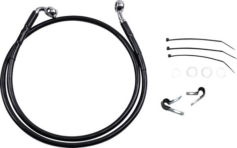 Drag Specialties Front Brake Line Black Vinyl Coated Stainless Steel E i gruppen Reservdelar & Tillbehr / Bromsar / Bromsslang / Bromsslang Dyna hos Blixt&Dunder AB (17412558)