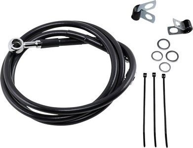 Drag Specialties Front Brake Line Black Vinyl Coated Stainless Steel E i gruppen Reservdelar & Tillbehr / Bromsar / Bromsslang / Bromsslang Dyna hos Blixt&Dunder AB (17412582)