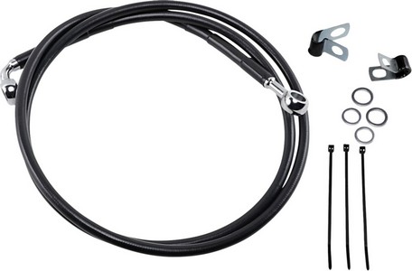 Drag Specialties Front Brake Line Black Vinyl Coated Stainless Steel E i gruppen Reservdelar & Tillbehr / Bromsar / Bromsslang / Bromsslang Dyna hos Blixt&Dunder AB (17412584)