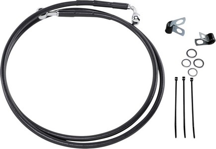 Drag Specialties Front Brake Line Black Vinyl Coated Stainless Steel E i gruppen Reservdelar & Tillbehr / Bromsar / Bromsslang / Bromsslang Dyna hos Blixt&Dunder AB (17412585)