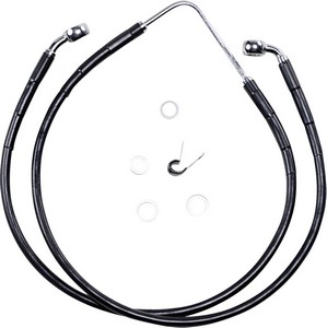 Drag Specialties Front Brake Line Black Vinyl Coated Stainless Steel L i gruppen Reservdelar & Tillbehr / Bromsar / Bromsslang / Bromsslang Dyna hos Blixt&Dunder AB (17412586)