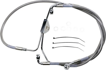 Drag Specialties Front Brake Line Stainless Steel Extended 4