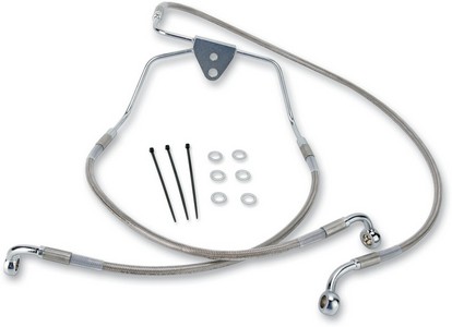 Drag Specialties Front Brake Line Stainless Steel Extended 2