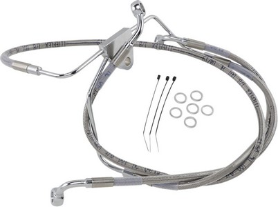 Drag Specialties Front Brake Line Stainless Steel Extended 6