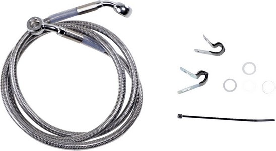 Drag Specialties Front Brake Line Stainless Steel Extended 6