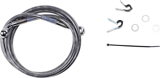 Drag Specialties Front Brake Line Stainless Steel Extended 10
