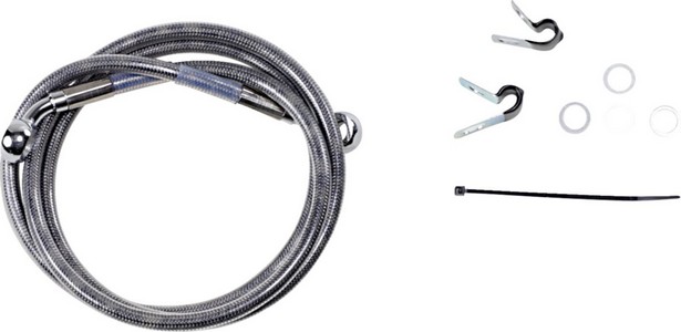 Drag Specialties Front Brake Line Stainless Steel Extended 10