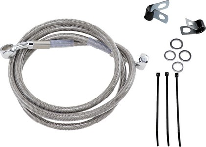 Drag Specialties Front Brake Line Stainless Steel Extended 4