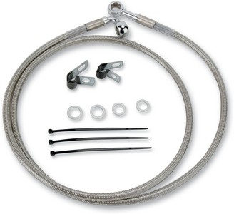 Drag Specialties Front Brake Line Stainless Steel Extended 2