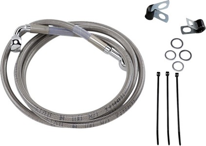 Drag Specialties Front Brake Line Stainless Steel Extended 4