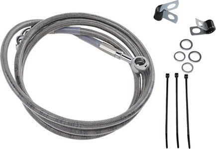 Drag Specialties Front Brake Line Stainless Steel Extended 8