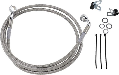 Drag Specialties Front Brake Line Stainless Steel Extended 10