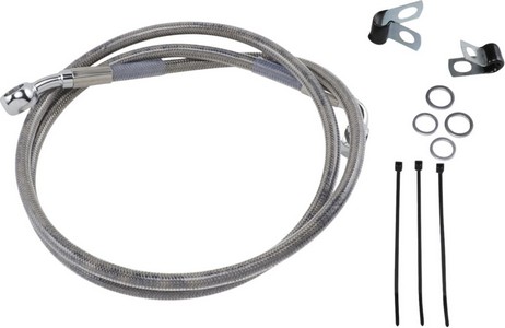 Drag Specialties Front Brake Line Stainless Steel Extended 2