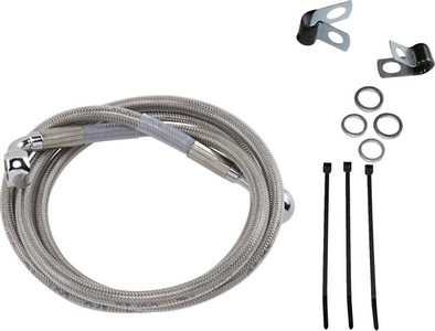 Drag Specialties Front Brake Line Stainless Steel Extended 4