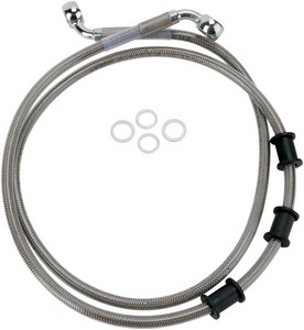 Drag Specialties Front Brake Line Stainless Steel Extended 6