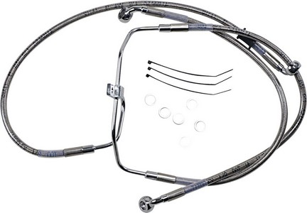 Drag Specialties Front Brake Line Stainless Steel Extended 4