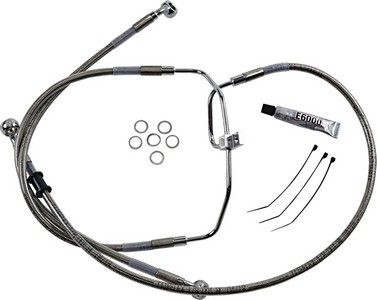 Drag Specialties Front Brake Line Stainless Steel Extended 10