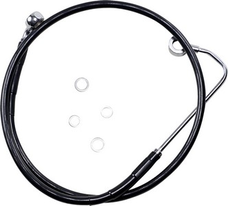 Drag Specialties Brake Line Stainess Steel Black Coated Front/Upper Ex i gruppen Reservdelar & Tillbehr / Bromsar / Bromsslang / Bromsslang Softail hos Blixt&Dunder AB (17413774)