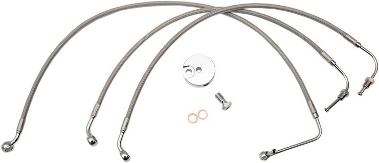 La Choppers Brake Line Stainless Braided For 12