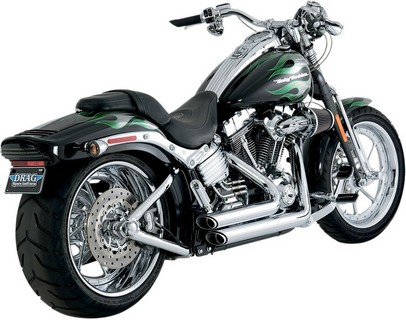 Vance & Hines Exhaust Shortshots Staggered Chrome Exhaust Ss Stag.86-1 i gruppen Reservdelar & Tillbehr / Avgassystem / Avgassystem /  Evo & Twin Cam Softail hos Blixt&Dunder AB (18000452)