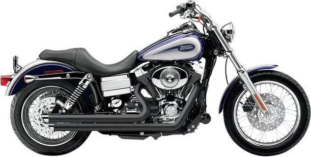 Cobra Speedster Slash Down Exhaust With Powerport Black Hd Exhaust Spd i gruppen Reservdelar & Tillbehr / Avgassystem / Avgassystem /  Evo & Twin Cam Dyna hos Blixt&Dunder AB (18001400)