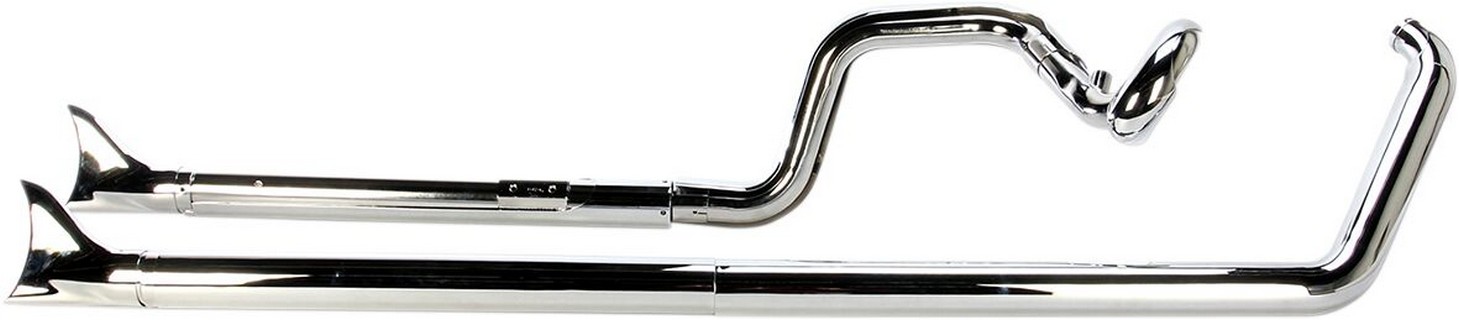 Cobra True Duals Exhaust System Chrome With Fishtail Tips Exhaust Td F i gruppen Reservdelar & Tillbehr / Avgassystem / Avgassystem /  Evo & Twin Cam Softail hos Blixt&Dunder AB (18001751)
