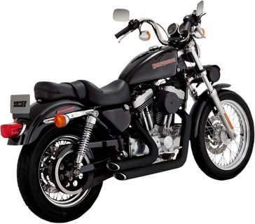 Vance & Hines Shortshots Staggered Black Exhaust Ss Stg Blk99-03Xl i gruppen Reservdelar & Tillbehr / Avgassystem / Avgassystem / Sportster hos Blixt&Dunder AB (18001935)