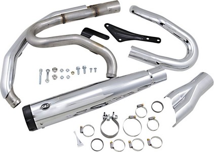 S&S 2-1 Exhaust - Chrome - M8 Softail Exhaust Chr 2-1Rc M8 St i gruppen Reservdelar & Tillbehr / Avgassystem / Avgassystem / M8 Softail hos Blixt&Dunder AB (18002468)