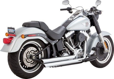 Vance & Hines Exhaust Big Shots Staggered Chrome 86-09 Softail Exhaust i gruppen Reservdelar & Tillbehr / Avgassystem / Avgassystem /  Evo & Twin Cam Softail hos Blixt&Dunder AB (18002637)