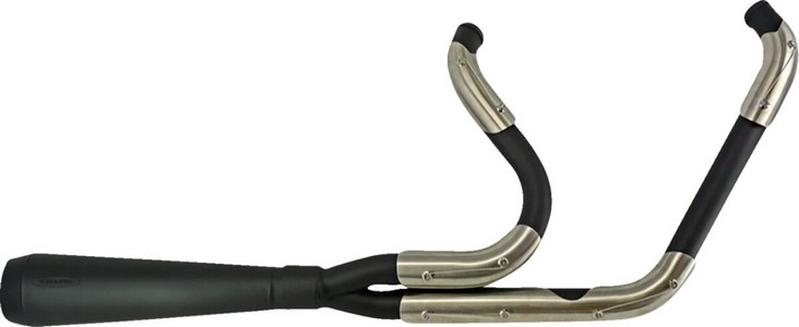 Trask Exhaust 2:1 Assault Blk M8 Softail W/Bags Exhaust 2:1 Assault Bl i gruppen  hos Blixt&Dunder AB (18002647)