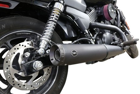 S&S Muffler Slip On 4? Grand National Muffler Blk 500/750 15-19 i gruppen Reservdelar & Tillbehr / Avgassystem / Ljuddmpare hos Blixt&Dunder AB (18011169)