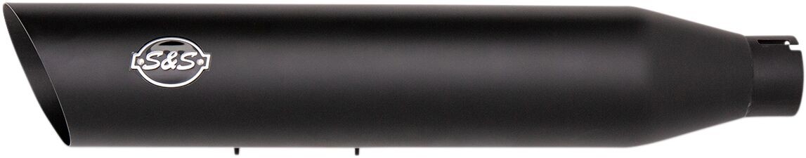 S&S Slash-Cut Ec Euro 4 Slip-On Muffler Black So Ec Fx/Fl M8 S.Cut Bk i gruppen Reservdelar & Tillbehr / Avgassystem / Ljuddmpare hos Blixt&Dunder AB (18011385)