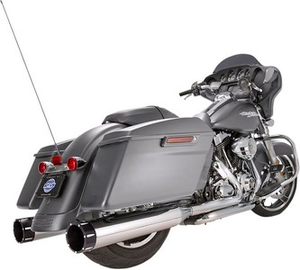 S&S Mk45 Ec Slip-On Muffler Tracer Chrome/Black So Ec Tracer M8 Ch/Bk i gruppen Reservdelar & Tillbehr / Avgassystem / Avgassystem / M8 Touring hos Blixt&Dunder AB (18011413)