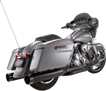 S&S Mk45 Ec Slip-On Muffler Tracer Black So Ec Tracer M8 Bk/Bk i gruppen Reservdelar & Tillbehr / Avgassystem / Avgassystem /  Evo & Twin Cam Touring hos Blixt&Dunder AB (18011415)