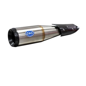 S&S Grand National Ec Slip-On Mufflers Chrome/Black For Indian So Ec i gruppen Reservdelar & Tillbehr / Avgassystem / Ljuddmpare hos Blixt&Dunder AB (18011433)