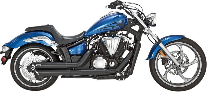 Vance&Hines Exhaust System Twin Slash Staggered Black Exhaust Blk Ts S i gruppen  hos Blixt&Dunder AB (18112468)