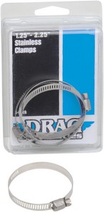 Drag Specialties Stainless Steel Exhaust Clamp 1.25-2.25