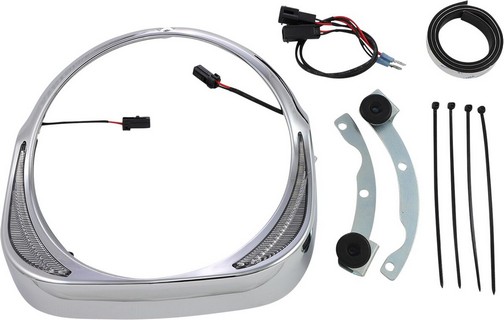 Ciro Headlight Bezel Fang Led Chrome Bezel Chr H Lt 96-13Flht i gruppen Reservdelar & Tillbehr / Lampor & Tillbehr / Framlampor / Trim Ring hos Blixt&Dunder AB (20011363)
