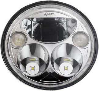 Custom Dynamics Headlight 7'' Led For Indian Black Headlight 7 Chieftn i gruppen Reservdelar & Tillbehr / Lampor & Tillbehr / Framlampor / Lampinsats LED hos Blixt&Dunder AB (20011575)