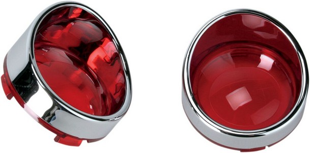 Drag Specialties Replacement Lens Oem Deuce-Style Red W/ Visor Bezel T i gruppen Reservdelar & Tillbehr / Lampor & Tillbehr / Blinkers / Blinkers hos Blixt&Dunder AB (20200398)