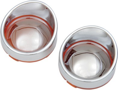 Drag Specialties Replacement Lens Oem Deuce-Style Amber/Mirror W/ Viso i gruppen Reservdelar & Tillbehr / Lampor & Tillbehr / Blinkers / Blinkersglas hos Blixt&Dunder AB (20200400)
