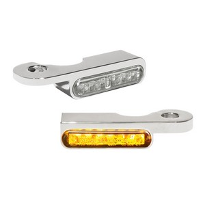 Heinz Bikes Handlebar Mounting Led Blinkers Amber/Chrome Turnsig Led S i gruppen Reservdelar & Tillbehr / Lampor & Tillbehr / Blinkers / Blinkers Handkontroll hos Blixt&Dunder AB (20201469)