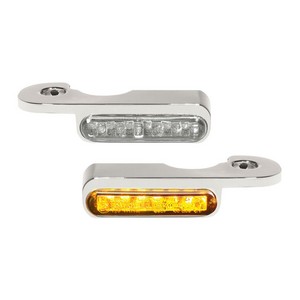 Heinz Bikes Handlebar Mounting Led Blinkers Amber/Chrome Turnsig Led B i gruppen  hos Blixt&Dunder AB (20201477)