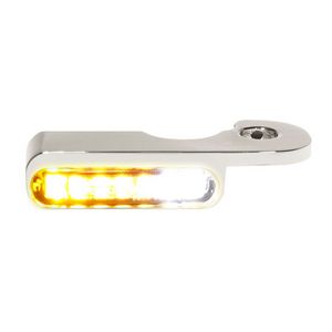 Heinz Bikes Handlebar Mounting Led Blinkers W/Position Light Chrome Tu i gruppen Reservdelar & Tillbehr / Lampor & Tillbehr / Blinkers / Blinkers hos Blixt&Dunder AB (20201478)